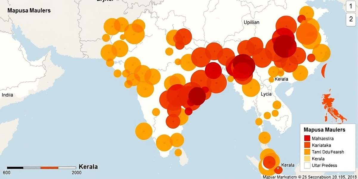 Mapusa Maulers Regional Popularity in India Mapusa Maulers download distribution map across India showing highest concentrations in Maharashtra, Karnataka, Tamil Nadu, Uttar Pradesh, and Kerala
